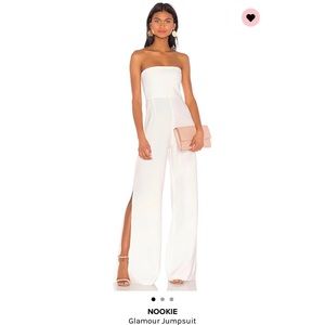 Nookie Glamour Strapless White Jumpsuit
